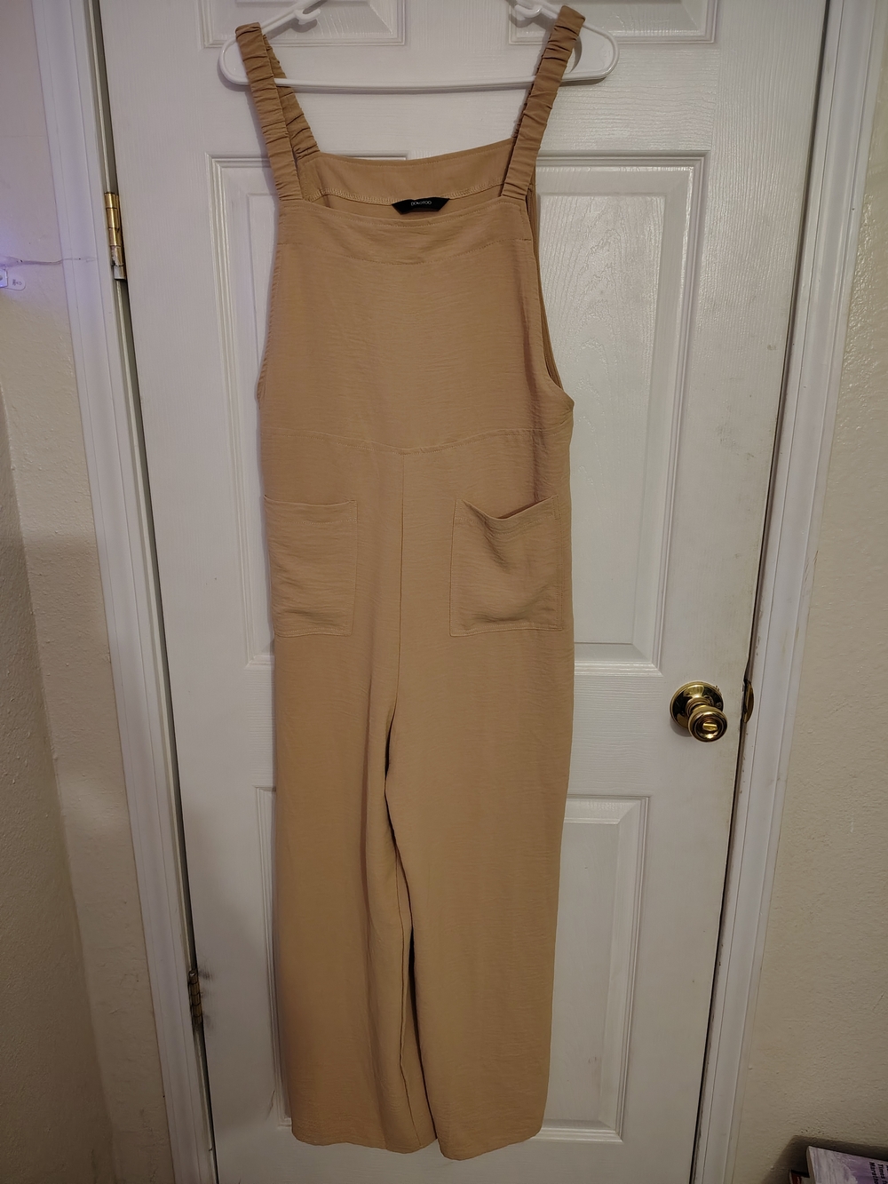 Beige Wide-Leg Jumpsuit